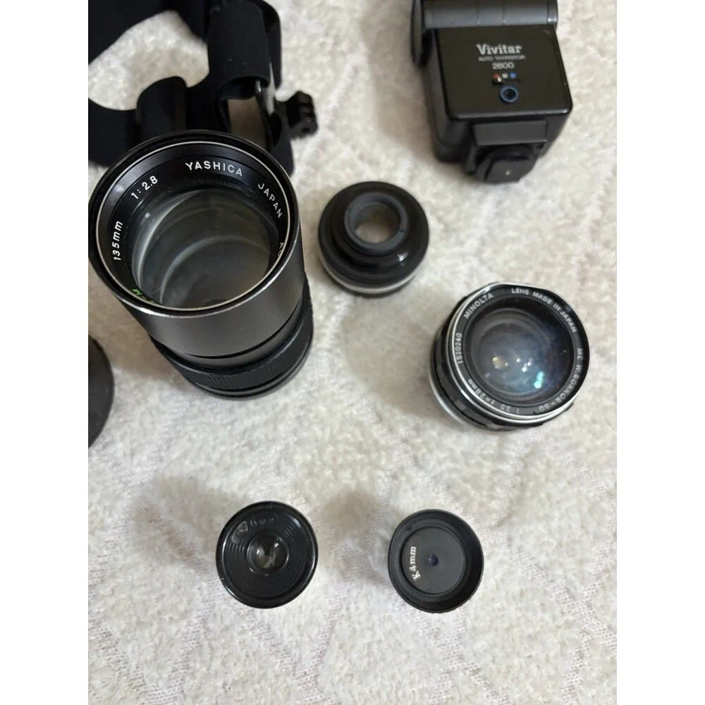 70s Yashica DS-M 135mm F/2.8 Lens Minolta MC W.Rokkor SG 28mm F3.5 Lens   + More